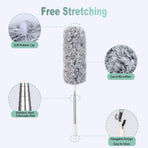 Telescopic Microfiber Feather Duster with Extendable Handle, Flexible High Reach Dusting Brush for Ceilings, Fans and Corners, 280 cm