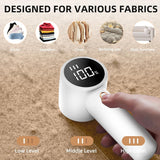 Electric lint remover - Rechargeable lint shaver - With LED display - 3 speeds - Sweater depiller - black - 45-Degree Angle