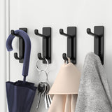 Towel Hooks Gold - Set of 6 - Self-Adhesive Wall Hooks - No Drilling - For Bathroom & Kitchen - Top-Down View