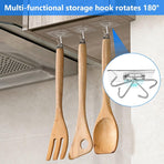 30 Pack Transparent Self-Adhesive Wall Hooks, No-Drill Towel and Utility Hooks for Bathroom, Kitchen and Bedroom