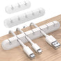 3 Pack Self-Adhesive Cable Clips, Desktop Cable Holders for USB Cords, Chargers and Earphones, Home Office and Bedside Use, White