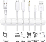 3 Pack Self-Adhesive Cable Clips, Desktop Cable Holders for USB Cords, Chargers and Earphones, Home Office and Bedside Use, White