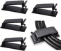 50 Pack Adjustable Self-Adhesive Cable Clips, Cable Management Clamps for Desks, TVs, Chargers and Power Cords, Black