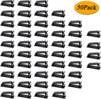 50 Pack Adjustable Self-Adhesive Cable Clips, Cable Management Clamps for Desks, TVs, Chargers and Power Cords, Black