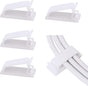 50 Pack Adjustable Self-Adhesive Cable Clips, Cable Management Clamps for Desks, TVs, Chargers and Power Cords, White