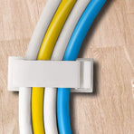 50 Pack Adjustable Self-Adhesive Cable Clips, Cable Management Clamps for Desks, TVs, Chargers and Power Cords, White