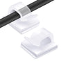 60 Pack Transparent Self-Adhesive Cable Clips, Cable Holders for String Lights, Chargers and Home Cable Management