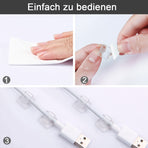 60 Pack Transparent Self-Adhesive Cable Clips, Cable Holders for String Lights, Chargers and Home Cable Management