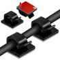 60 Pack Self-Adhesive Cable Clips, Cable Holders for Desks, TVs, Chargers and Home Office Cable Management, Black
