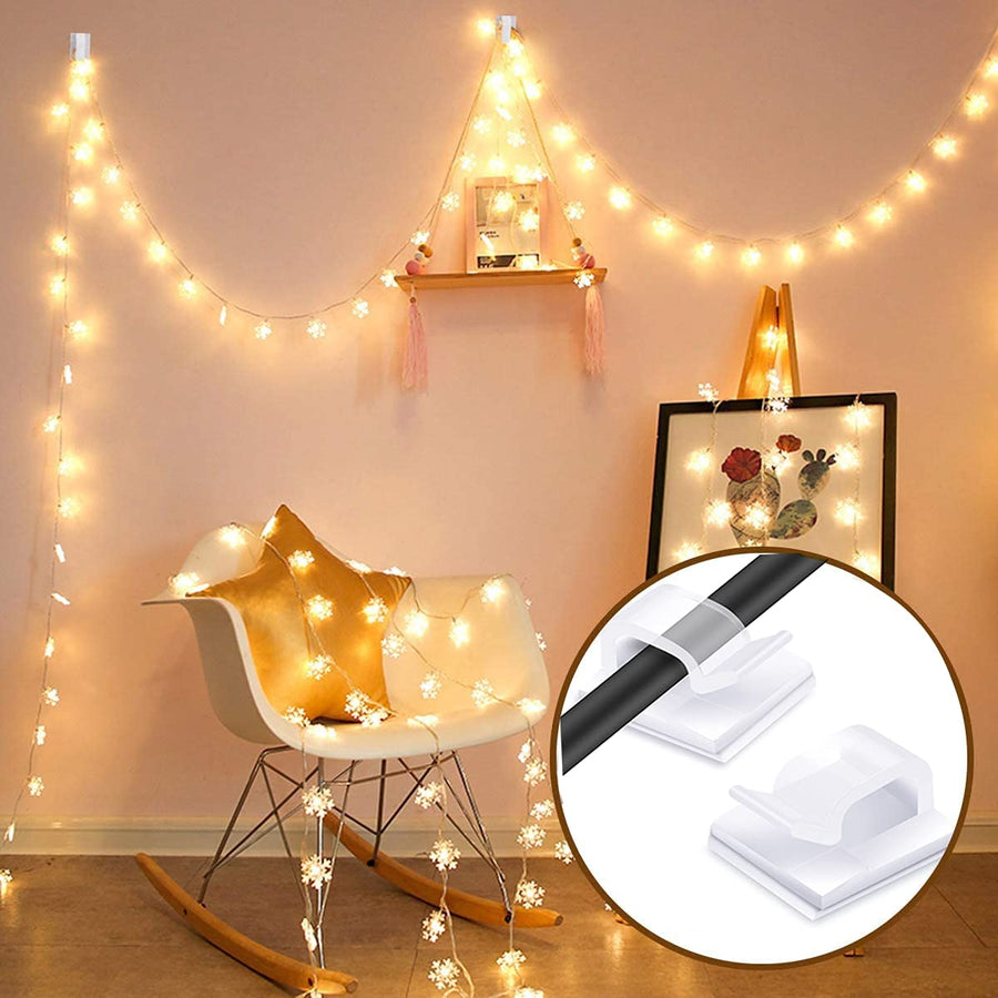 60 Pack Self-Adhesive Cable Clips, Cable Holders for Desks, TVs, Chargers and Home Office Cable Management, Black