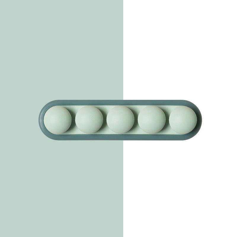 Self-Adhesive Pea Pod Cable Organiser, Flexible Silicone Cord Holder for USB Cables, Chargers and Earphones, Blue