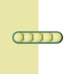 Self-Adhesive Pea Pod Cable Organiser, Flexible Silicone Cord Holder for USB Cables, Chargers and Earphones, Green