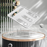 Transparent Bag Storage Box - Plastic Dispenser for Sandwich Bags & Freezer Bags - Kitchen Drawer Organizer - Front View