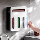 Transparent Bag Storage Box - Plastic Dispenser for Sandwich Bags & Freezer Bags - Kitchen Drawer Organizer - 45-Degree Angle