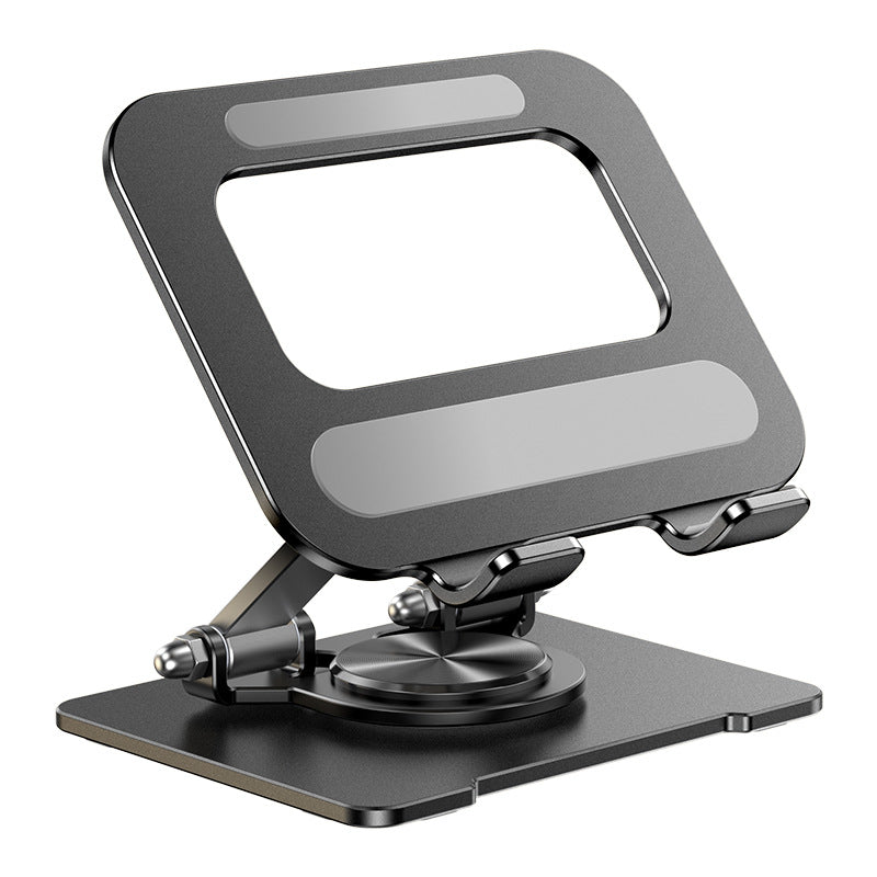 Foldable Aluminium Tablet Stand with Adjustable Viewing Angle, Stable Holder for iPads, Phones, Drawing and Reading, Grey