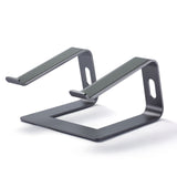 Ergonomic Aluminum Laptop Stand - Removable & Height Adjustable - Suitable for 10-14 inch Notebooks - Gray
