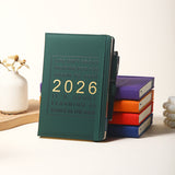 Agenda 2026 - Daily Agenda & Planner - A5 Format - 365 Day Overview - Hardcover - [Light Blue] - Top-Down View