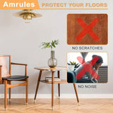 Chair Leg Caps Set of 24 - Ø 16-22 mm - Round - Transparent Silicone - Floor Protectors for Wooden Floors - Front View