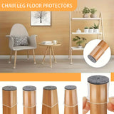 Chair Leg Caps Set of 24 - Ø 16-22 mm - Round - Transparent Silicone - Floor Protectors for Wooden Floors - Side View