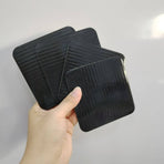 Rug Stoppers Square - Set of 8 - 10 x 10 cm - Anti-Slip Pads for Carpet - Washable & Reusable - Black