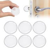6 Pack Self-Adhesive Door Handle Bumpers, Clear Wall Protectors for Door Knobs, Cabinets and Handles at Home, 4 cm