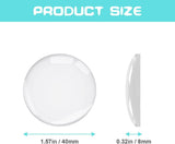 Door Stopper Wall Transparent - Set of 24 - Ø 4 cm - Self-adhesive Door Buffers - Wall Protection against Door Handles - Front View