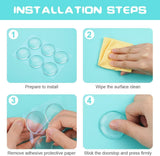 Door Stopper Wall Transparent - Set of 24 - Ø 4 cm - Self-adhesive Door Buffers - Wall Protection against Door Handles