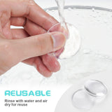 Door Stopper Wall Transparent - Set of 24 - Ø 4 cm - Self-adhesive Door Buffers - Wall Protection against Door Handles - 45-Degree Angle