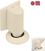 Magnetic Door Stopper Floor White - No Drilling - Self-adhesive - Metal - Including Raising Disc