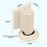Magnetic Door Stopper Floor White - No Drilling - Self-adhesive - Metal - Including Raising Disc