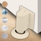 Magnetic Door Stopper Floor White - No Drilling - Self-adhesive - Metal - Including Raising Disc