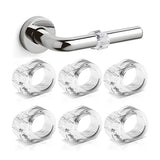6 Pack PVC Door Handle Bumpers, Wall Protection Rings and Door Stop Cushions for Lever Handles in Bedrooms and Hallways, White