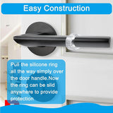 6 Pack PVC Door Handle Bumpers, Wall Protection Rings and Door Stop Cushions for Lever Handles in Bedrooms and Hallways, White