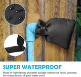 4 Pack Outdoor Tap Covers, Waterproof Thermal Frost Protectors for Garden Taps, Outdoor Faucets and Winter Weather, Black