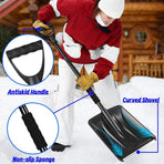 Snow Shovel - Lightweight & Portable - Snow Plow for Car, Driveway & Camping - Black
