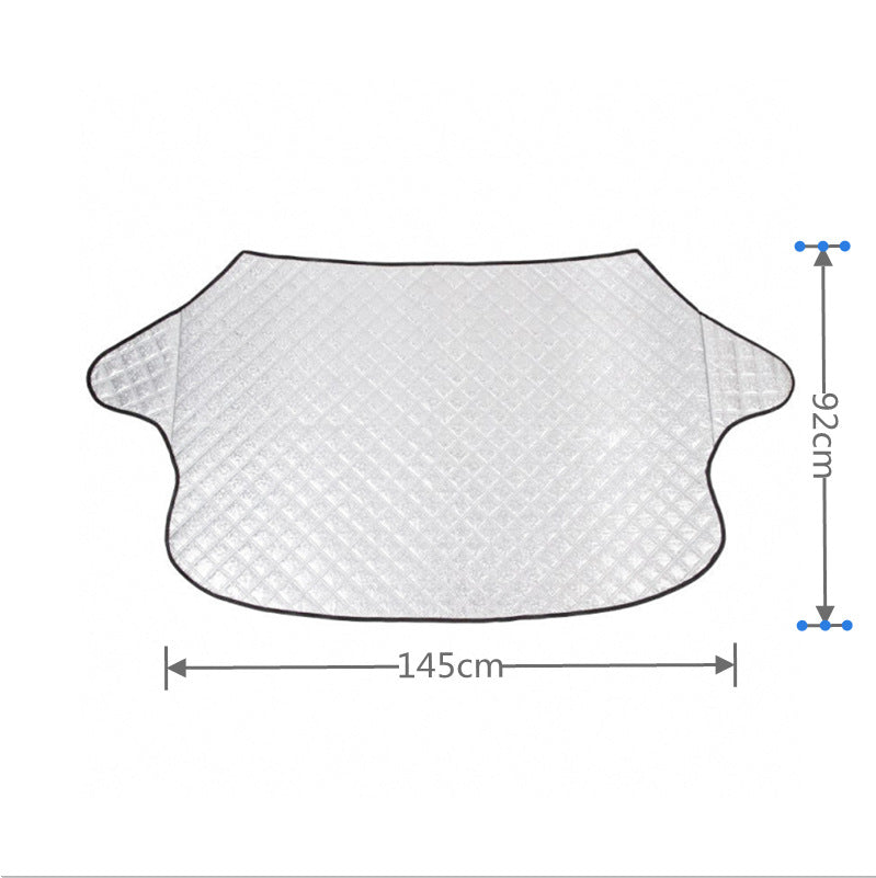 Car Windshield Cover - Anti-Freeze Blanket & Sunshade - Layered Winter Cover - 145 x 92 cm - Protection against Snow and Ice