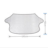 Car Windshield Cover - Anti-Freeze Blanket & Sunshade - Layered Winter Cover - 145 x 92 cm - Protection against Snow and Ice - Front View