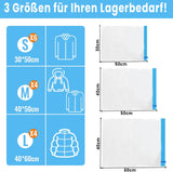 Roll Up Vacuum Bags for Travel - Pack of 14 - Clothing Compression Bags - No Pump Needed - 3 Sizes (35x50/40x50/40x60 cm)