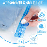 Roll Up Vacuum Bags for Travel - Pack of 14 - Clothing Compression Bags - No Pump Needed - 3 Sizes (35x50/40x50/40x60 cm) - Top-Down View