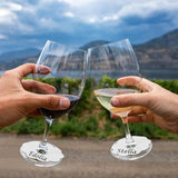 300 Pieces Wine Glass Markers Paper - Blank Flower Place Cards - DIY Wine Hangers for Weddings & Parties - White - Front View