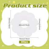 300 Pieces Wine Glass Markers Paper - Blank Flower Place Cards - DIY Wine Hangers for Weddings & Parties - White - 45-Degree Angle