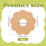 300 Pieces Wine Glass Markers Paper - Blank Flower Place Cards - DIY Wine Hangers for Weddings & Parties - Brown