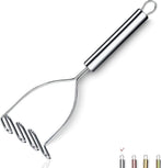 Stainless Steel Potato Masher with Comfortable Handle, Dishwasher Safe Kitchen Tool for Smooth Mashed Potatoes, Silver