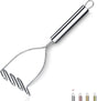 Stainless Steel Potato Masher with Comfortable Handle, Dishwasher Safe Kitchen Tool for Smooth Mashed Potatoes, Silver