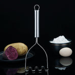 Stainless Steel Potato Masher with Comfortable Handle, Dishwasher Safe Kitchen Tool for Smooth Mashed Potatoes, Silver