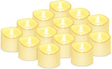 14x LED Candles - Moving Flame & Real Wax - 3D Wick - Battery Operated - For Christmas and Mood Lighting