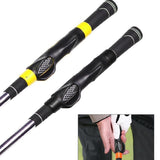 Golf Grip Trainer – Hand Position Corrector for Beginners – Ergonomic Golf Club Grip – Practice Aid for Indoor & Outdoor Training – Gray – 1 Piece - Front View