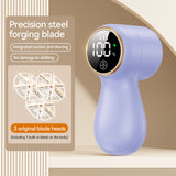 Lint Remover Electric – Portable Clothes Depiller & Fabric Shaver – Removes Lint, Hair, and Pilling from Sweaters & Jackets – Rechargeable and Fabric Safe-Purple - Front View