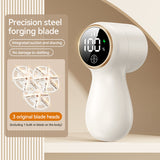 Lint Remover Electric – Portable Clothes Depiller & Fabric Shaver – Removes Lint, Hair and Pilling from Sweaters & Jackets – Rechargeable and Safe for Fabrics-White - Front View