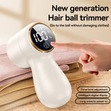 Lint Remover Electric – Portable Clothes Depiller & Fabric Shaver – Removes Lint, Hair and Pilling from Sweaters & Jackets – Rechargeable and Safe for Fabrics-White - Top-Down View